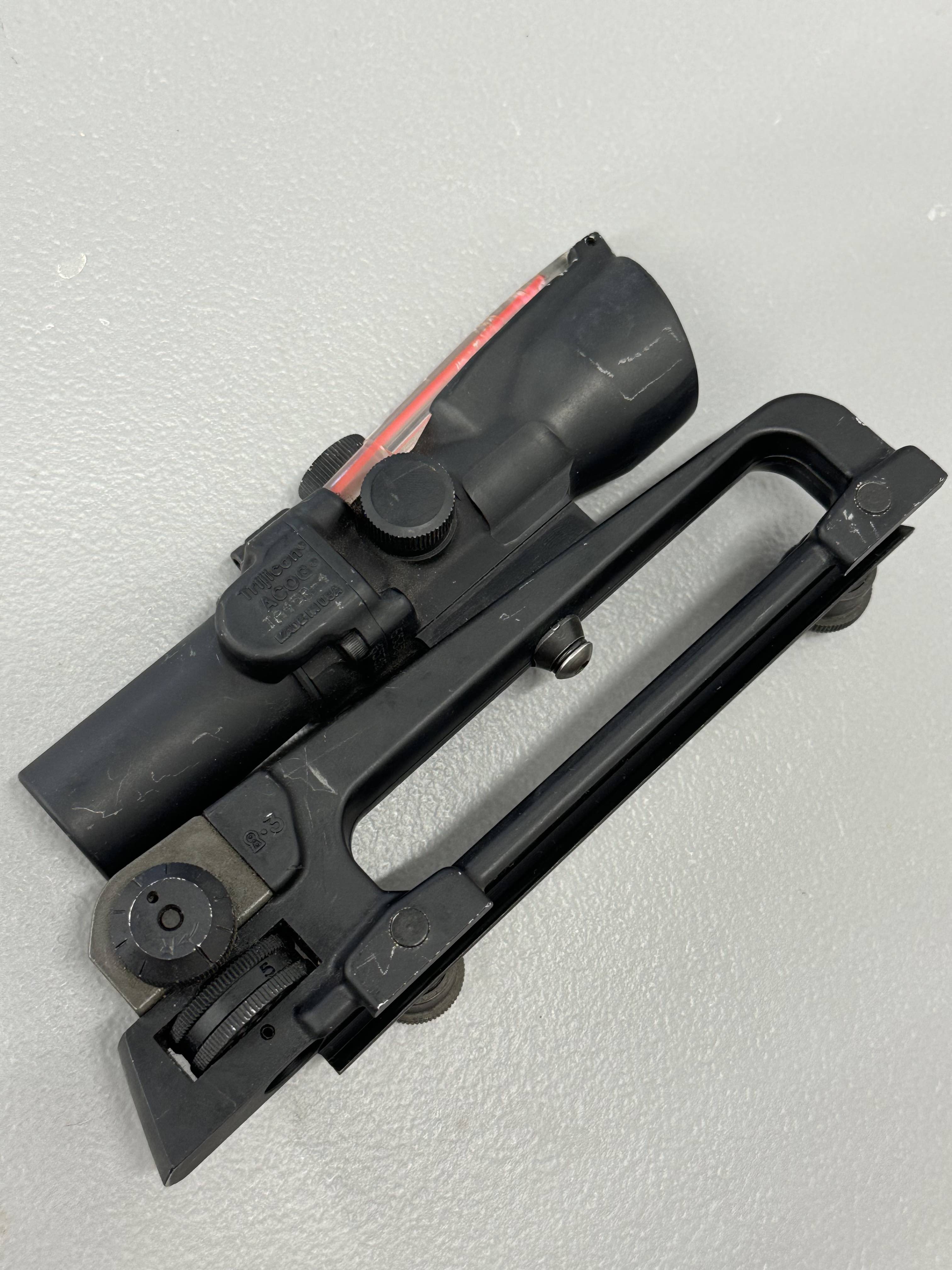 Trijicon ACOG 1.5x24 Red Crosshair TA45R-4 and Carry Handle (surplus)